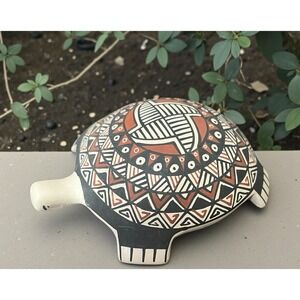 Mata Ortiz Pottery Martha Hernandez Turtle Paquime‎ Traditional Folk Art Mexican